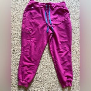 COPY - Figs Zamora 2.0 skinny scrub pant- Raspberry sorbet